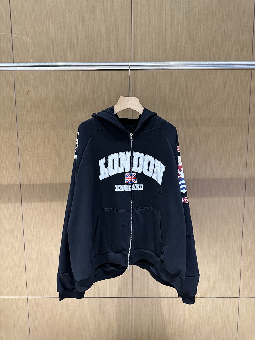 Streetwear Brands London - 25S Gewassen Gedeconekturte London Geborduurde Patchwork